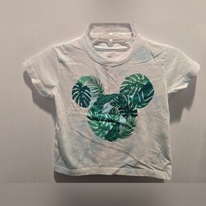 Kids Green Leaf Print T-Shirt